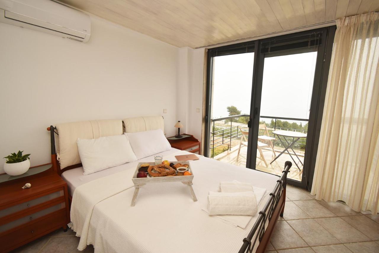 Olia Sea View Shared Pool Villa, Néa Fókaia Exterior foto